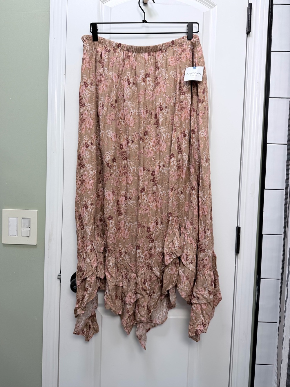 Arizona Jean Company Pink Floral Maxi Skirt